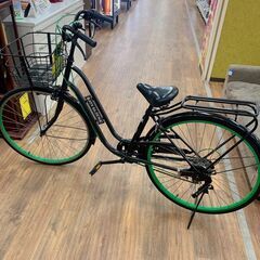 自転車 シティサイクル 27インチ グリーン