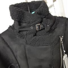 w closet 　ダブルクローゼット　フェイクムートンライダースジャケット新品ブラック　今季完売の画像