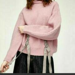 MOUSSY マウジー　レースアップ　ニット新品