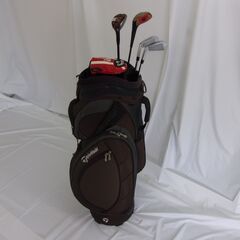 JM16837)【訳あり】キャディーバッグ×ゴルフクラブ4本セッ...