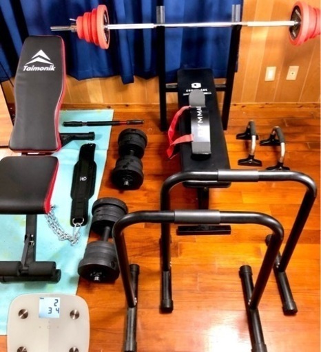 取引中のため停止※3/18〆切【ベンチプレス】【インクラインベンチ】【ダンベル】他セット