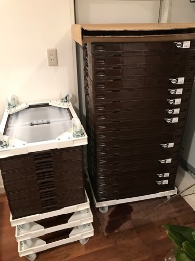 アスクル「現場のチカラ」 扉付き折りたたみコンテナセット 75L 長辺扉付き オリジナル