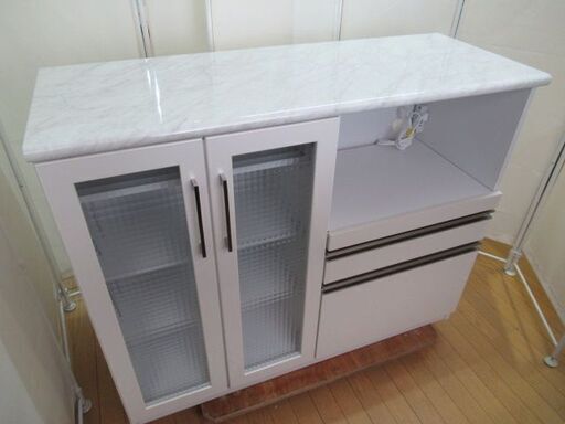 オープンカウンター/キッチンカウンター/キッチンボード/ホワイト/97×120×47/クラフトコガ/CRAFT KOGA/ラルフ/RALPH/中古品/JKN4911/