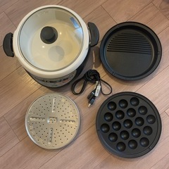 タイガーグリル鍋　ホットプレート　たこ焼き機　蒸し器