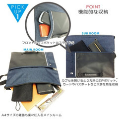新品だよ ドイツブランド Mobus（モーブス） A4サイズ収納 クラッチ＆ショルダー2WAYバッグの画像