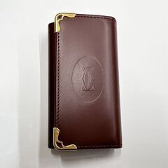 未使用 カルティエ マストライン 4連キーケース L3000453 ボルドー カーフレザー ゴールド金具 ギャランティカード 箱付き ☆ 札幌市 豊平区 平岸の画像