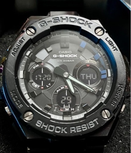 【取引成立】中古G-SHOCK GST -100G-1BDR G-STEELビッグフェイスでカッコイイ腕時計！