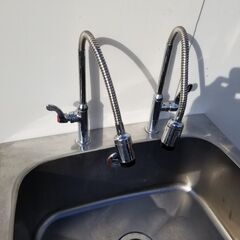 一層シンク 600(幅)×600(奥行)×760(高さ) 流し台 業務用シンク 厨房機器 ステンレスの画像