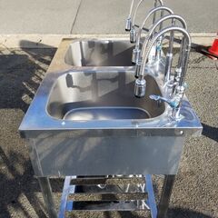 二槽シンク 900(幅)×600(奥行)×810(高さ)　流し台 業務用シンク 厨房機器の画像