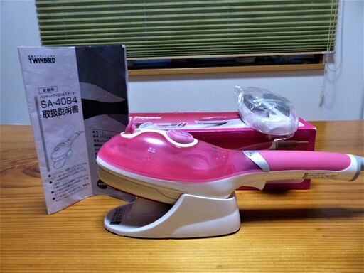 最終値下げ！！　TWINBIRD  ハンディアイロン\u0026スチーマー　SA-4084　  ピンク
