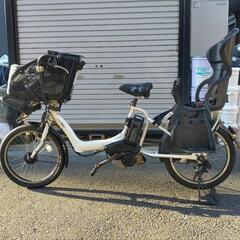 大容量バッテリー12.3ah 電動アシスト自転車　ヤマハ　PAS　キッス　白　充電器付きの画像