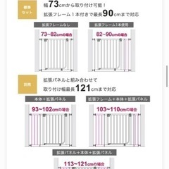 日本育児　ベビーゲート　拡張パネルつき　ホワイトの画像