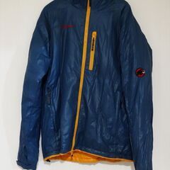 正規品 Mammut ダウンジャケット ブルー イエロー Delight Hooded Jacket Primaloft メンズ プリマロフト フード マムート フーディーの画像