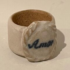 【ボリス雑貨店】Arii Momoyo Pottery 有井百代さん 指輪 陶器の画像