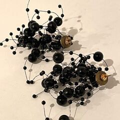 【ピアス】お呼ばれ 普段使い 作家物 黒色の画像