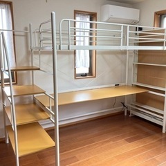ロフトベッド  机広め