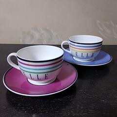 ティーカップ　2客　ELLE