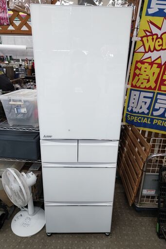 MITSUBISHI 三菱 5ドア冷凍冷蔵庫 MR-MB45G-W【愛千143】