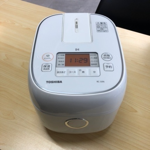 【中古品】東芝 TOSHIBA IHジャー炊飯器 3合炊き ホワイト RC-5XN
