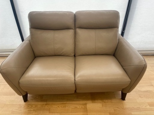 ニトリ製★ 2人用両電動本革リクライニングソファ★近隣自社配送可能