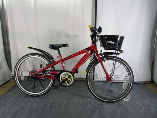 C502★16800円★整備済み 中古子供自転車 【22インチ 　ブリヂストン　クロスファイヤーjr　赤】