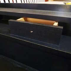 格安 セミダブルベッド マットレス付き 幅125×奥行220×高さ50cm ブラック ローベッド 家具 寝具 ベット 苫小牧西店の画像