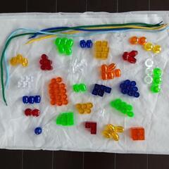 リカちゃんハンバーガー　パズル　ビーズ　釣り遊び　おもちゃ4点の画像