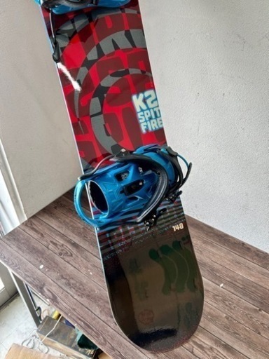 お引取り限定 美品 K2 SPITFIRE 148cm メンズスノーボード板 ビンディング付き