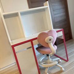 IKEA　勉強机　ミッケ　イトーキ　チェア　セット　ピンク