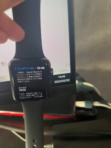 Apple Watch Series 3(GPSモデル)- 42mmスペースグレイアルミニウムケースとブラックスポーツバンド