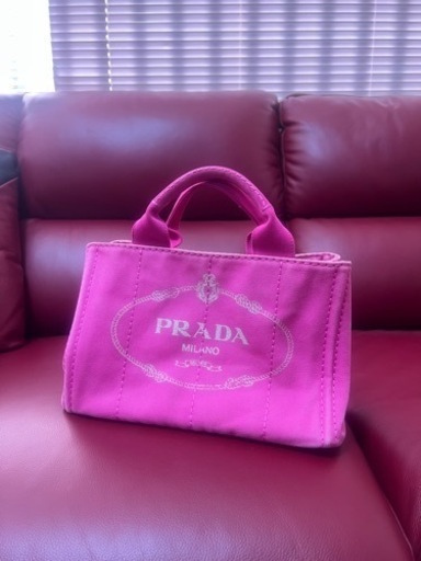 正規品⭐︎プラダ⭐︎カナパ⭐︎トートバッグ⭐︎キャンパス⭐︎ピンク