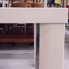 大型 ダイニングテーブル 180×100cm テーブルのみ イタリアン系 アイボリー×オレンジ 重量感 家具 札幌市東区 新道東店の画像