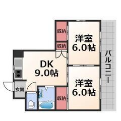 ✅家賃まで負担✅初期費用無料🎉南巽駅10分🎉二人入居可能2LDK