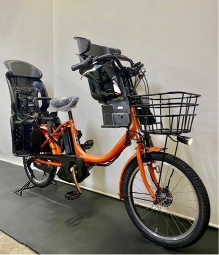 関東全域送料無料 保証付き 電動自転車　ヤマハ　パスバビー　20インチ 3人乗り 8.7ah オレンジ