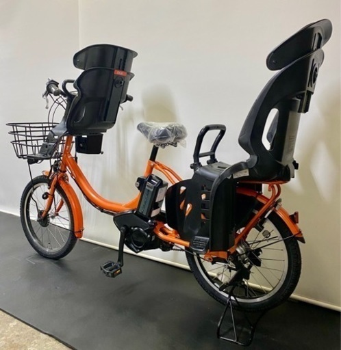 関東全域送料無料 保証付き 電動自転車　ヤマハ　パスバビー　20インチ 3人乗り 8.7ah オレンジ