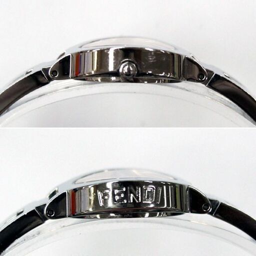 本物 FENDI 腕時計 オロロジ 3050 L ラウンドフェイス ピンク系文字盤 レディース 2針 ロゴブレスレット orologi