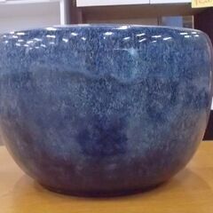 火鉢 海鼠釉 幅39cm なまこ釉 手あぶり メダカ 金魚鉢 ナマコ 和風 茶道具 灰付き 札幌市東区 新道東店の画像