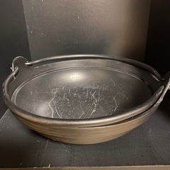 鉄鍋 蓋つき 黒　ブラック　の画像