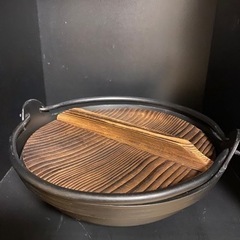 鉄鍋 蓋つき 黒　ブラック　の画像