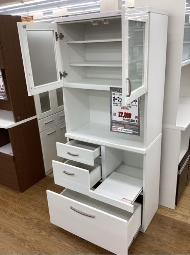 KB-5【新入荷　リサイクル品】ニトリ　コパン　オープンキッチンボード　白