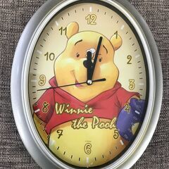 プーさん 壁掛け時計 Disney ディズニー 幅210mm奥行...