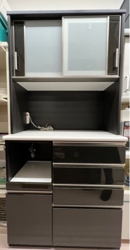 美原店　ニトリ　キッチンボードポスティア100KBBK 食器棚　キッチン収納