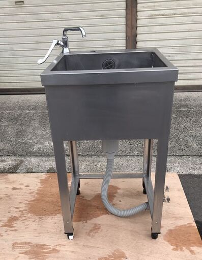 シンク ステンレス 業務用 水栓（蛇口）付 幅45cm×奥行45cm×高さ80cm