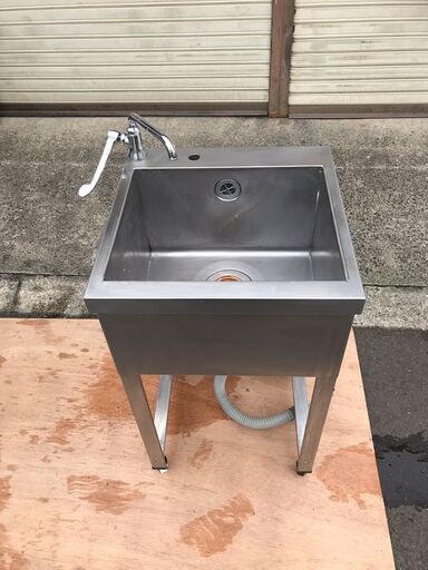 シンク ステンレス 業務用 水栓（蛇口）付 幅45cm×奥行45cm×高さ80cm