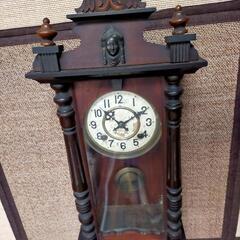 レア物!!昭和レトロ☆アンティーク☆ゼンマイ式振り子時計☆古時計