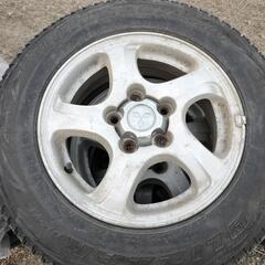 三菱純正　５穴アルミホイールセット４本　１７５/ ８０Ｒー１５インチ　ブリヂストン　１５X５.５J