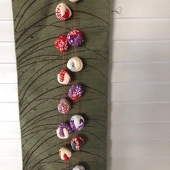 郵送可能　ハンドメイド　着物リメイク　壁飾り　タペストリー　お雛様の画像
