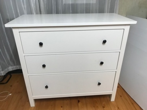 【決まりました】IKEA HEMNES ヘムネム チェスト 引き出し×3 ホワイトステイン