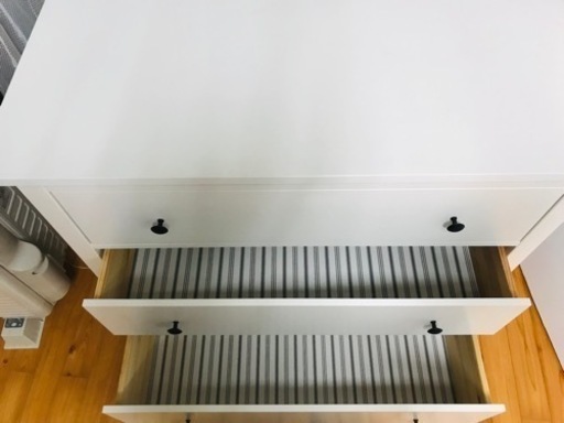 【決まりました】IKEA HEMNES ヘムネム チェスト 引き出し×3 ホワイトステイン