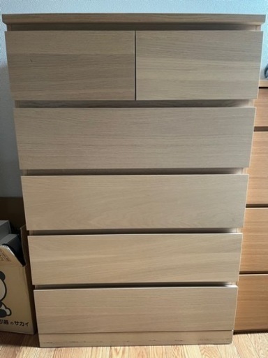 【引き取り先決まりました】IKEA【イケア】マルム　ハイチェスト　タンス　白木目調